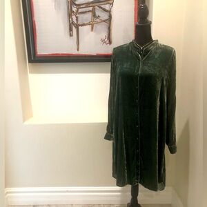 Eileen Fisher Sage Green Velvet Dress